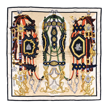Hermes Silk Brides Et Destin Scarf 90 White Marine Multicolor 1 of 3