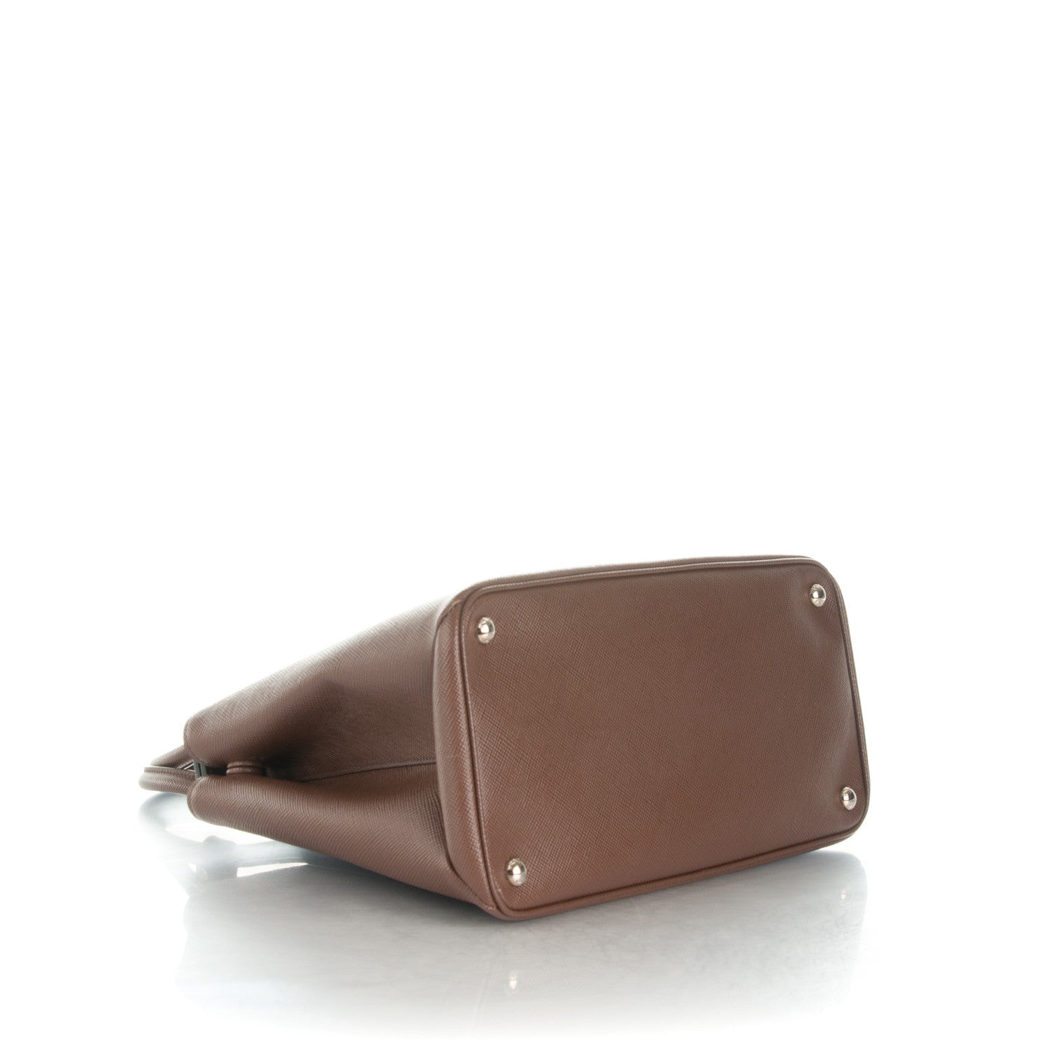 Prada Saffiano Cuir Twin Tote Cacao 4 of 7