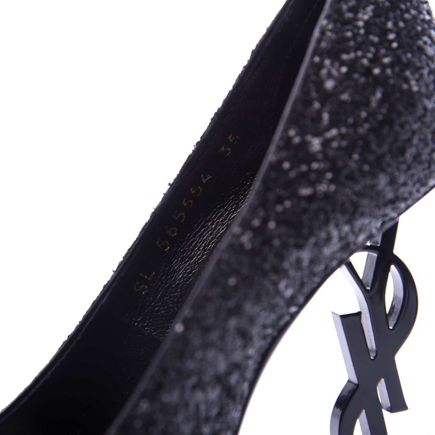 Saint Laurent Glitter Opyum 100 Pumps 35 Black 9 of 9