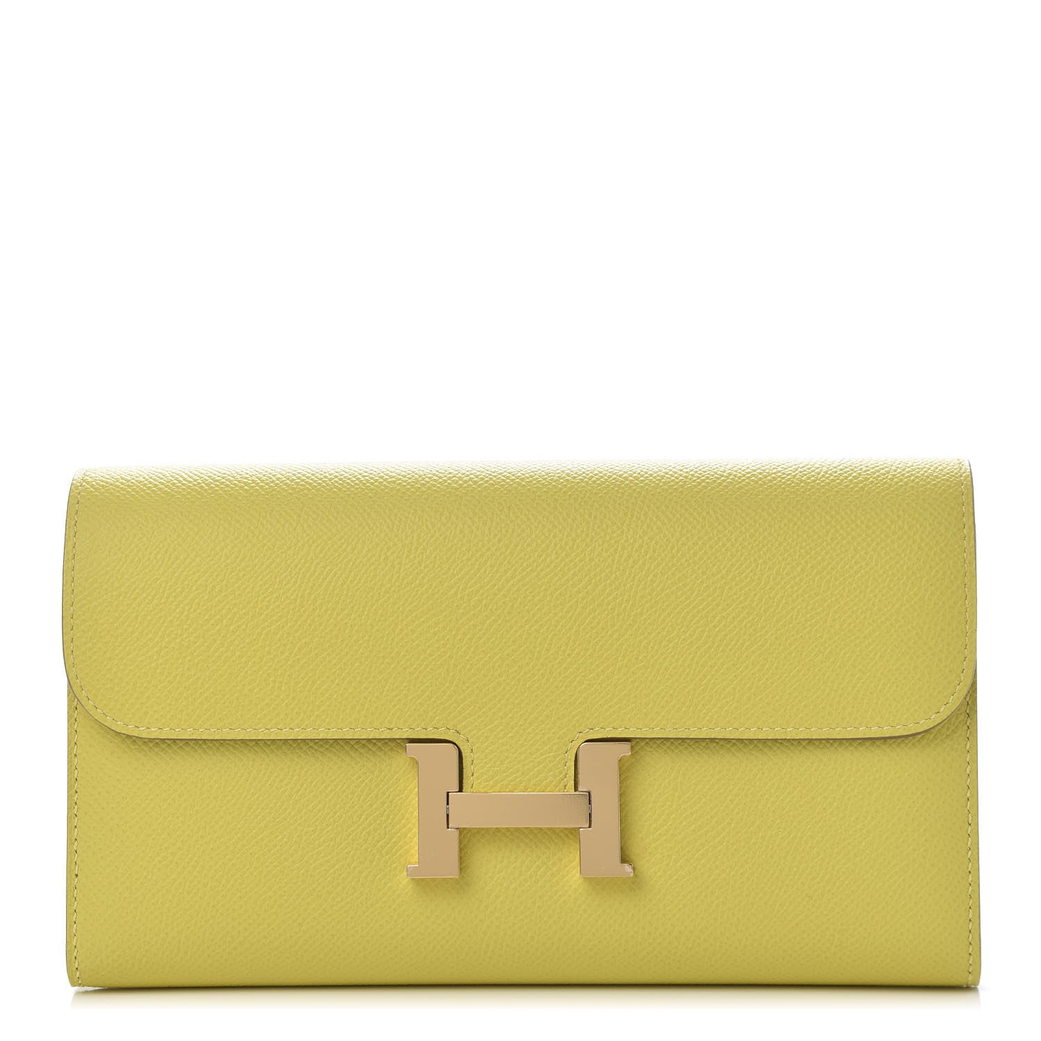 Hermes Epsom Constance Long Wallet Lime 1 of 10