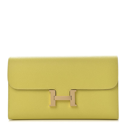 Hermes Epsom Constance Long Wallet Lime 1 of 10