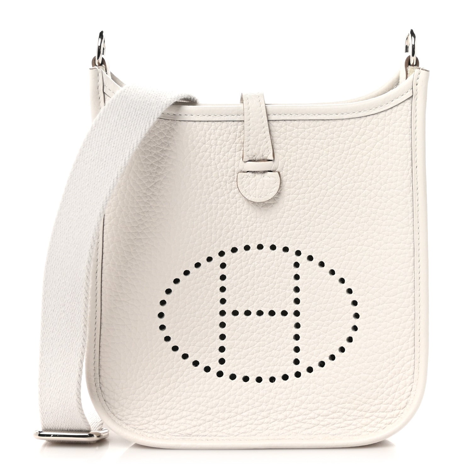 Hermes Taurillon Clemence Amazone Evelyne TPM New White 1 of 10