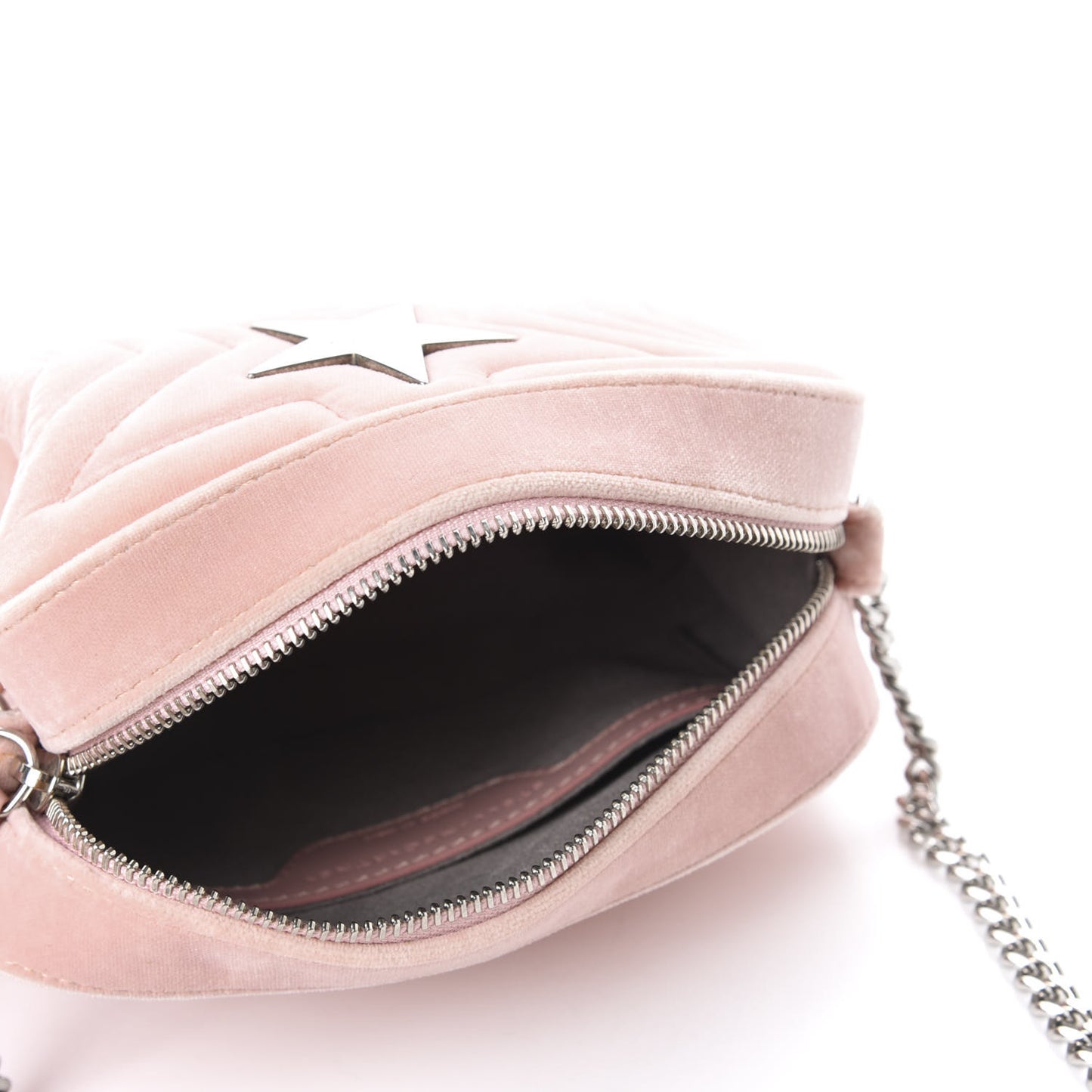 Velvet Star Patch Shoulder Bag Pink