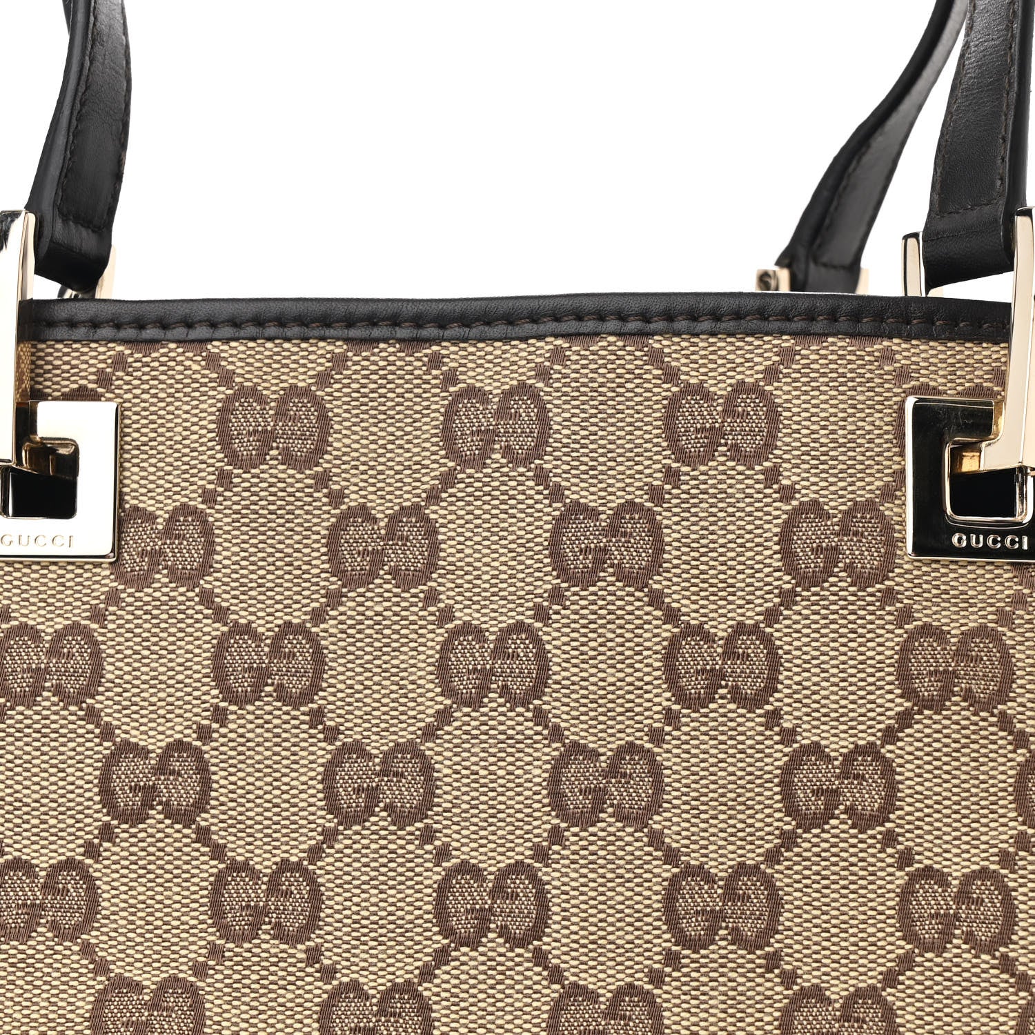 Gucci Monogram Large Bucket Tote Dark Brown 8 of 10