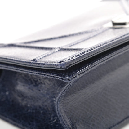 Christian Dior Crackled Deerskin Medium Diorama Flap Bag Navy 12 of 13