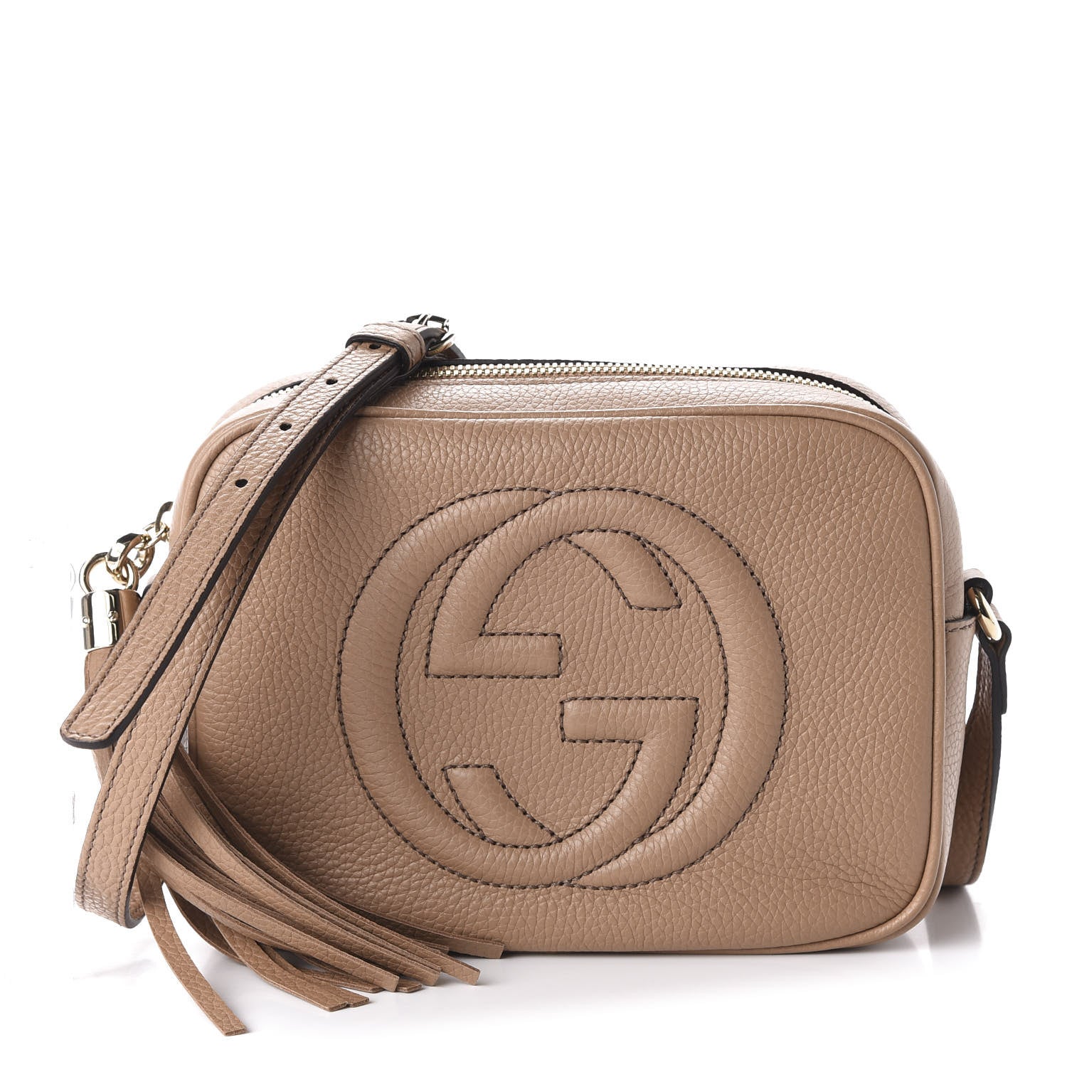 Gucci Pebbled Calfskin Small Soho Disco Bag Rose Beige 1 of 10
