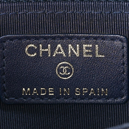 Chanel Caviar Quilted Zip Around Coin Purse Navy 6 of 10