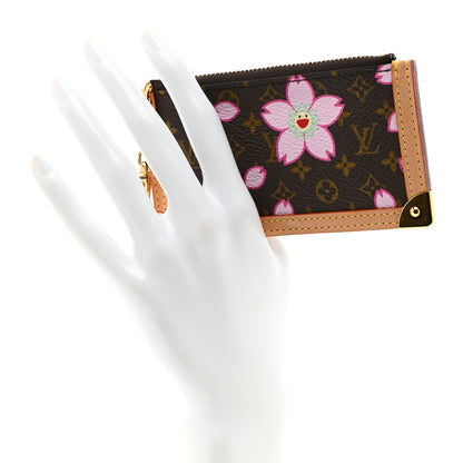 Louis Vuitton Monogram Cherry Blossom Key Pouch Brown 2 of 7