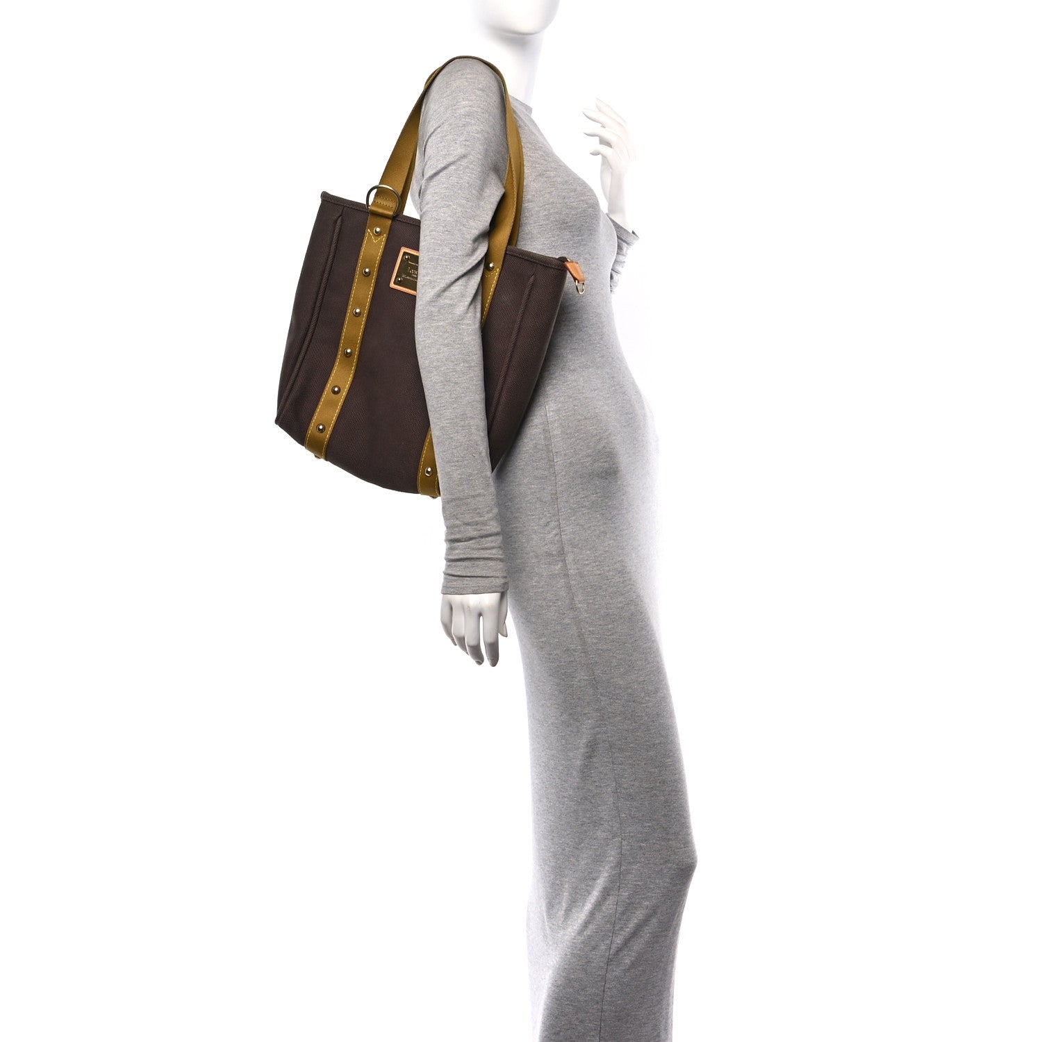 Louis Vuitton Toile Antigua Cabas MM Brown Kaki 2 of 9