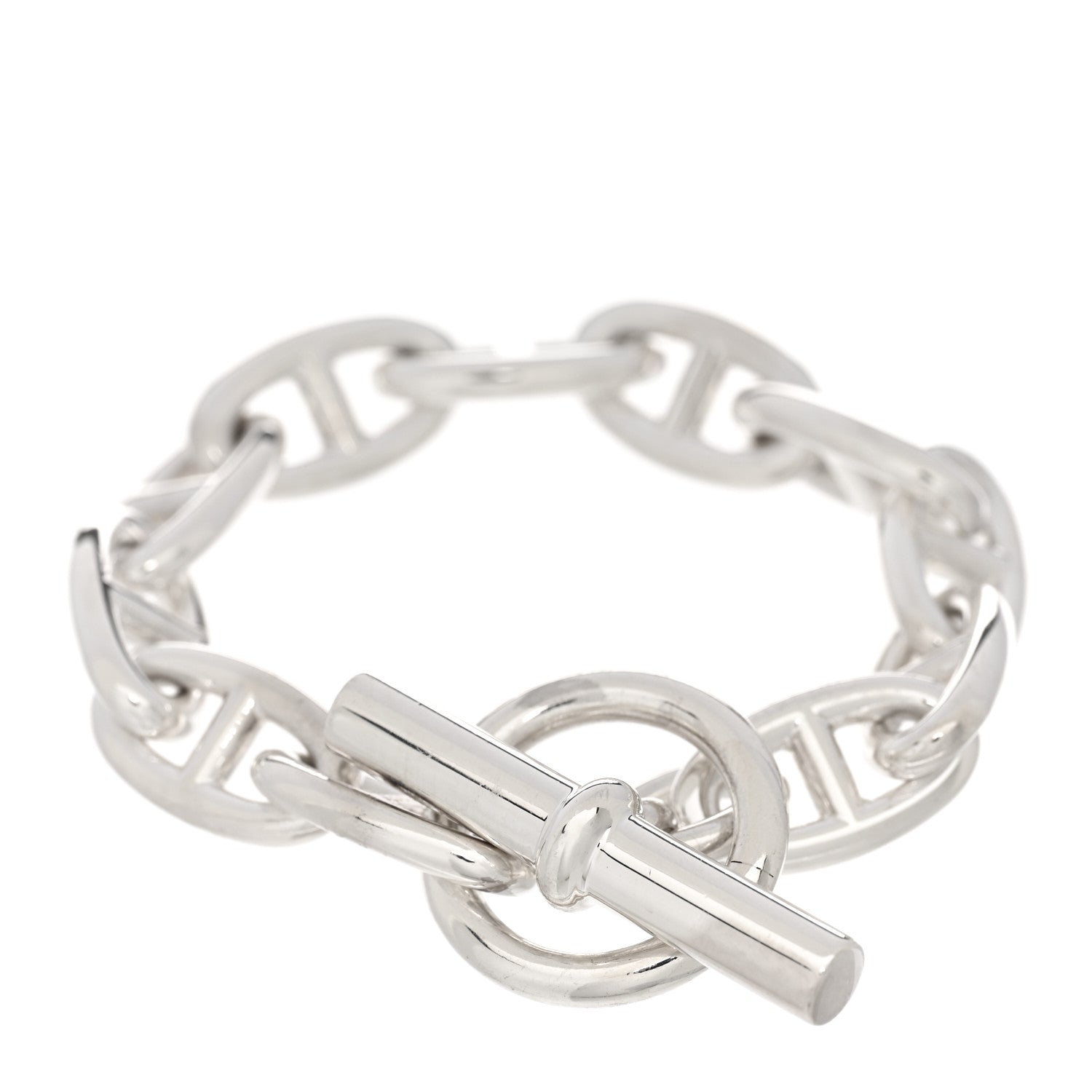 Hermes Sterling Silver GM Chaine d'Ancre Bracelet 2 of 4