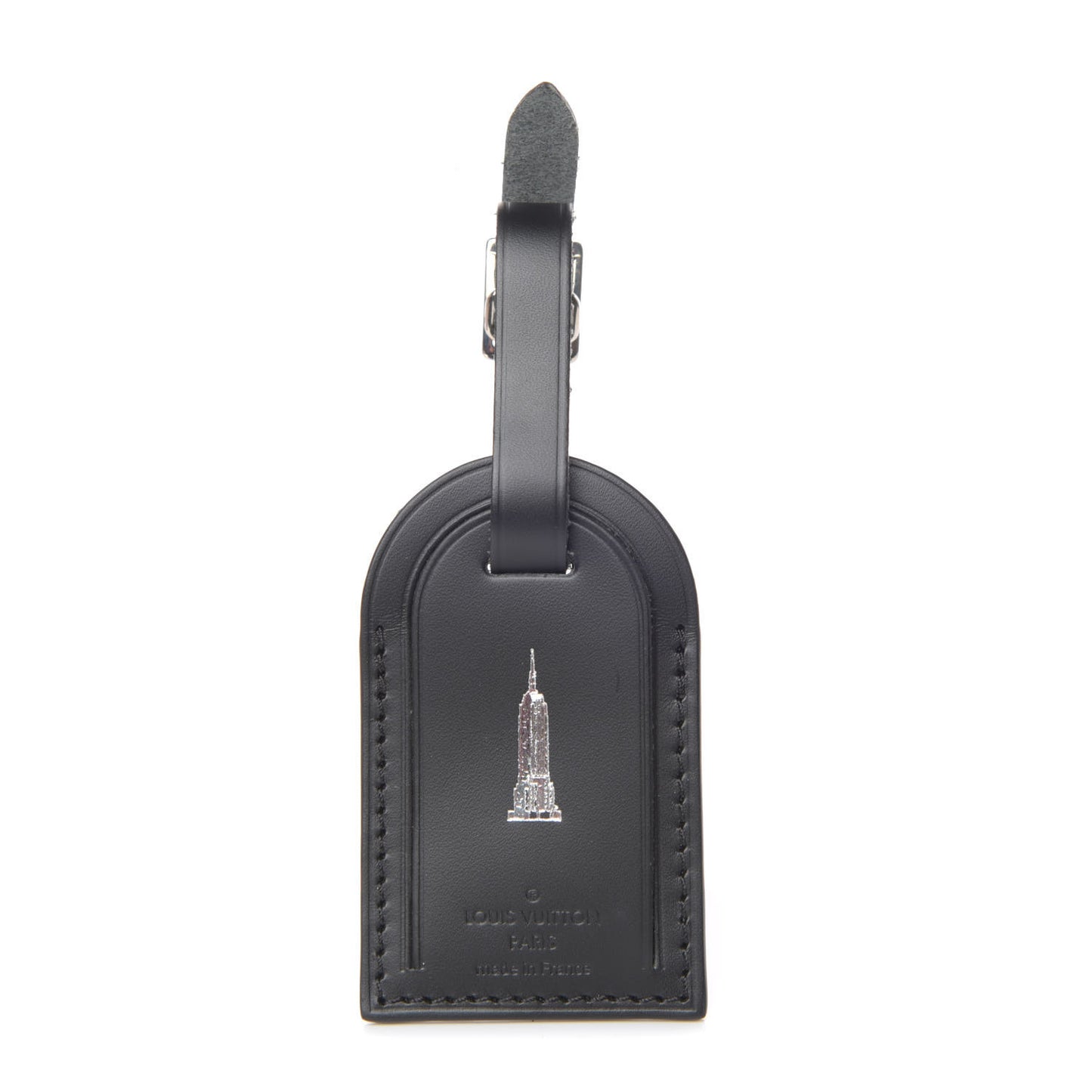 Calfskin Luggage Tag Black