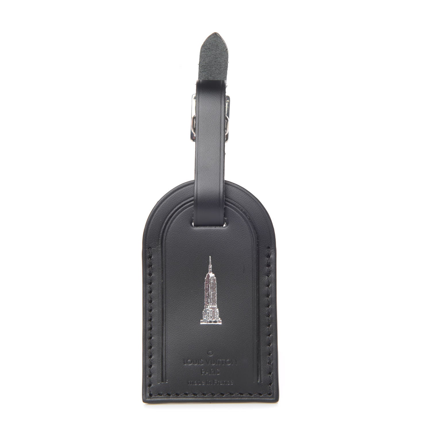 Louis Vuitton Calfskin Luggage Tag Black 1 of 5