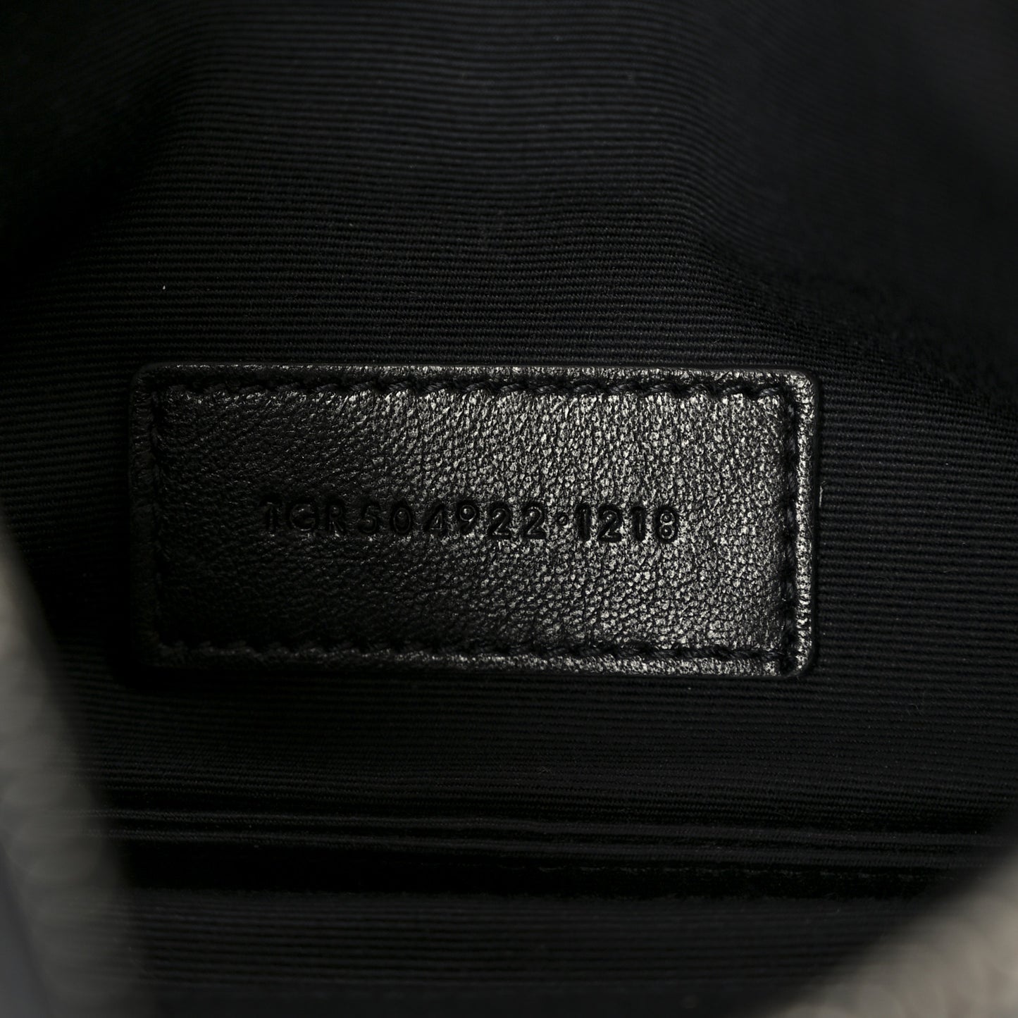 Grain De Poudre Chevron Monogram Bill Pouch Black