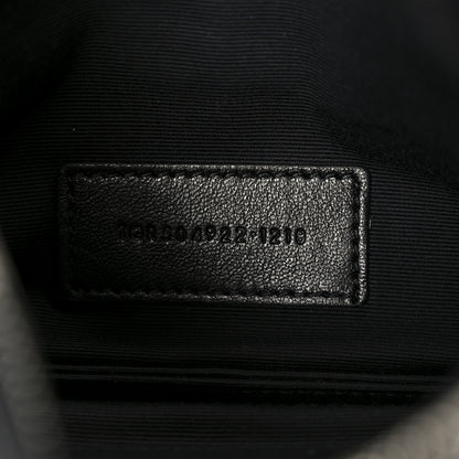 Saint Laurent Grain De Poudre Chevron Monogram Bill Pouch Black 7 of 8