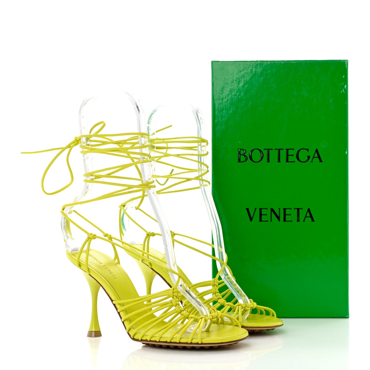 Bottega Veneta Nappa Dot Ankle Tie Sandals 36 Kiwi 8 of 8