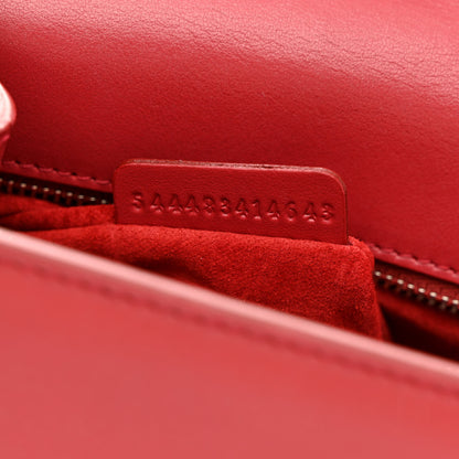 Alexander McQueen Calfskin Crystal Chain Flower Satchel Red 7 of 12