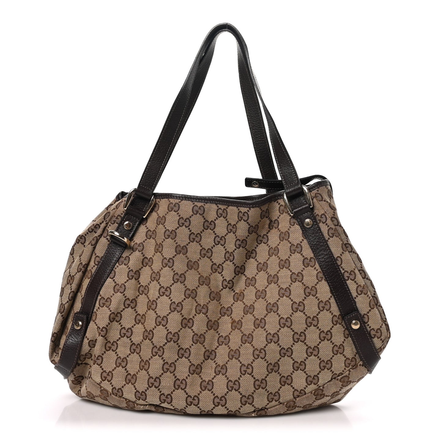 Monogram Medium Abbey Shoulder Bag Dark Brown