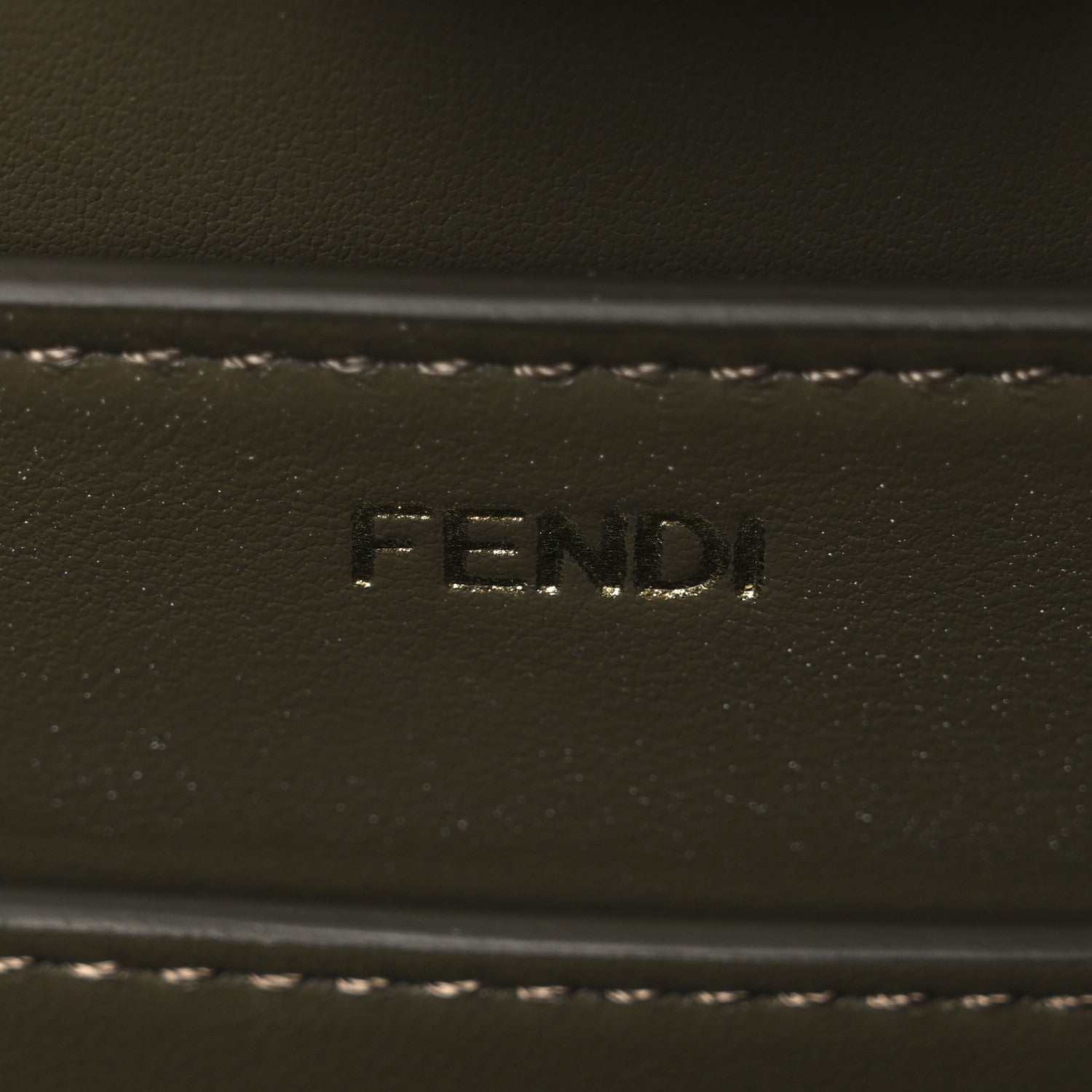 Fendi Vitello King Ceylon Shiny Nappa Woven Medium Peekaboo I SEE U Satchel Avocado Cedro Camaleonte 6 of 9