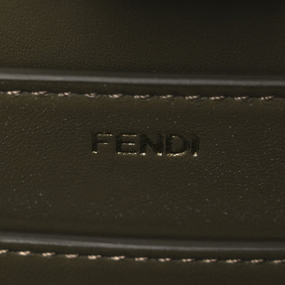 Fendi Vitello King Ceylon Shiny Nappa Woven Medium Peekaboo I SEE U Satchel Avocado Cedro Camaleonte 6 of 9