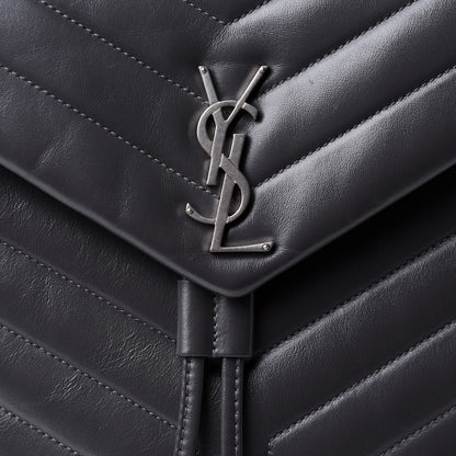 Saint Laurent Calfskin Y Quilted Monogram Medium Loulou Backpack Asphalt 11 of 11