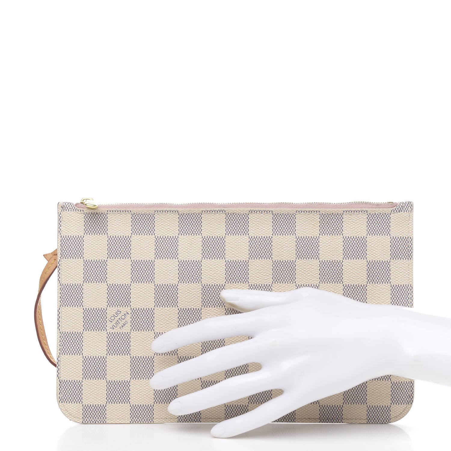 Louis Vuitton Damier Azur Neverfull MM GM Pochette Rose Ballerine 2 of 15