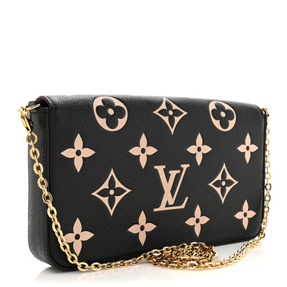 Louis Vuitton Empreinte Monogram Giant Felicie Pochette Black Beige 4 of 11