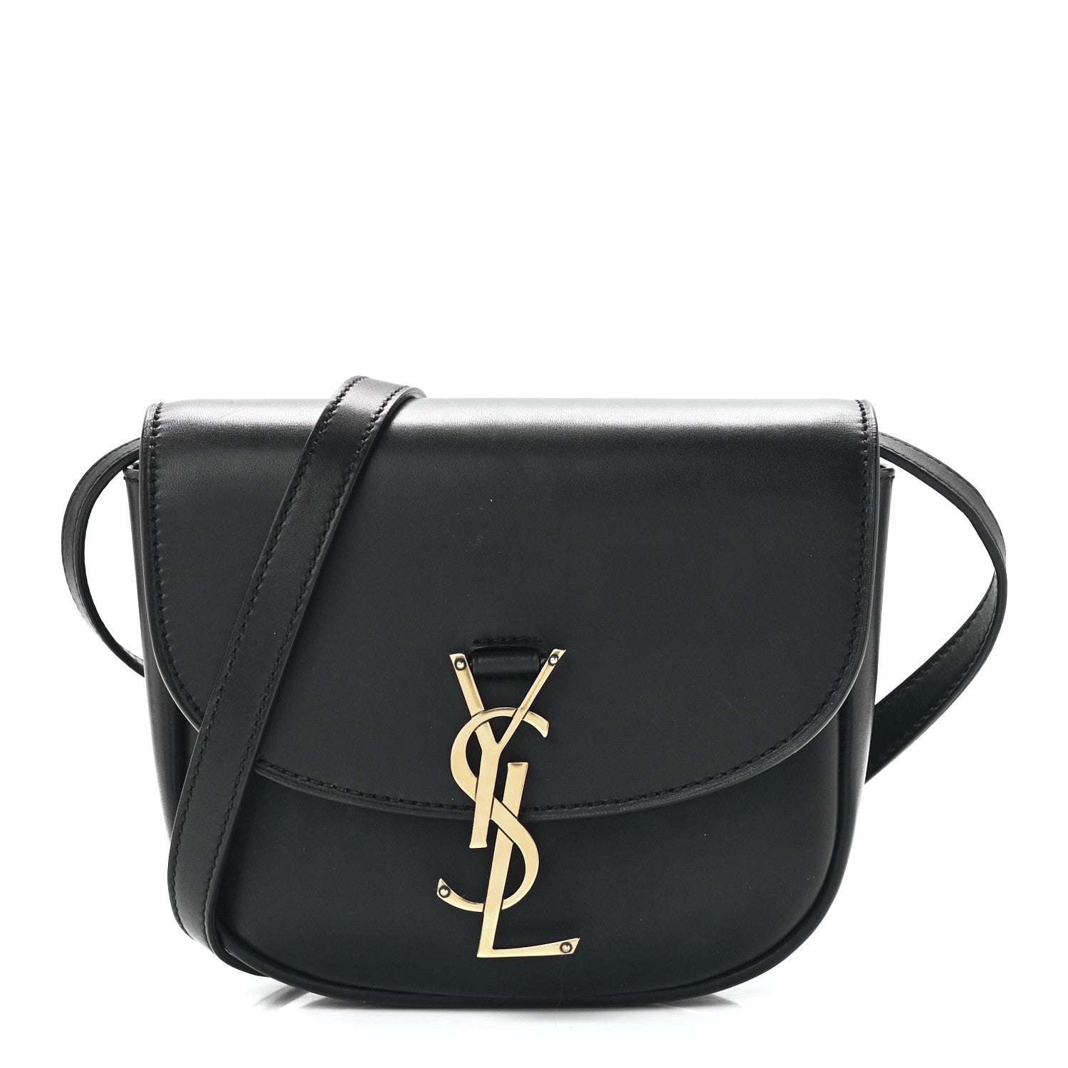 Saint Laurent Smooth Calfskin Classic Monogram Small Kaia Satchel Black 1 of 12
