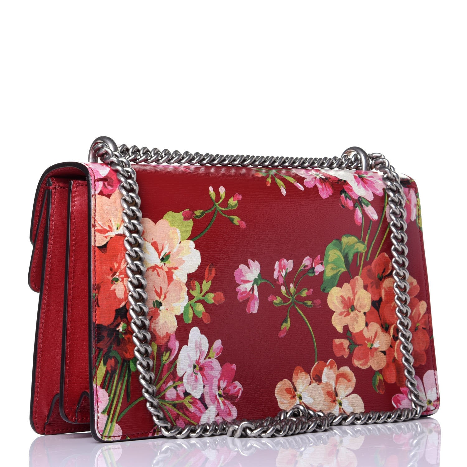Gucci Calfskin Blooms Print Small Dionysus Shoulder Bag Romantic Cherry Multicolor 3 of 9