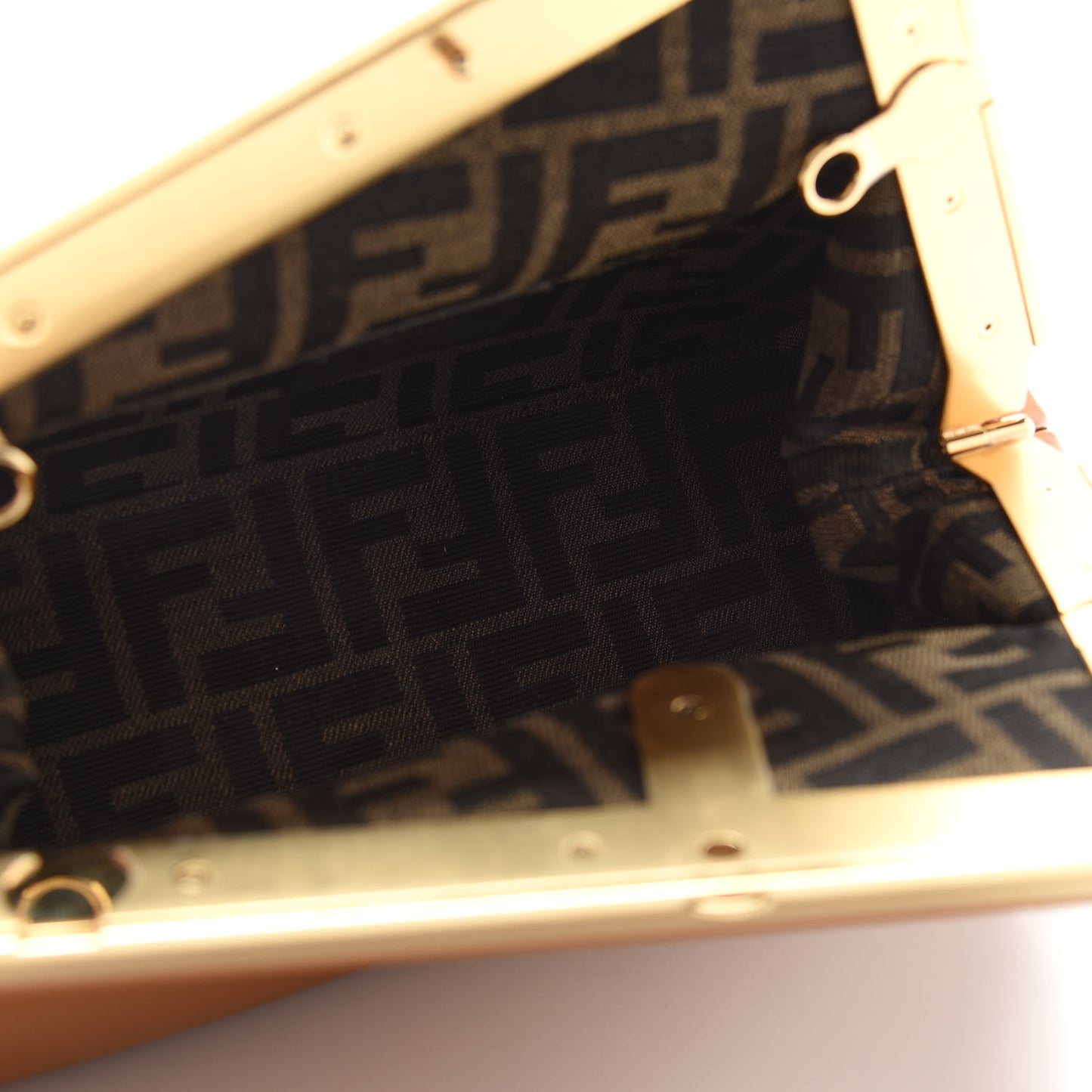 Shiny Nappa Small Fendi First Caramello