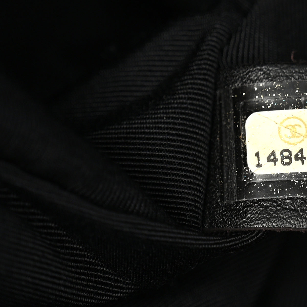 Iridescent Calfskin Quilted East West Flap Black