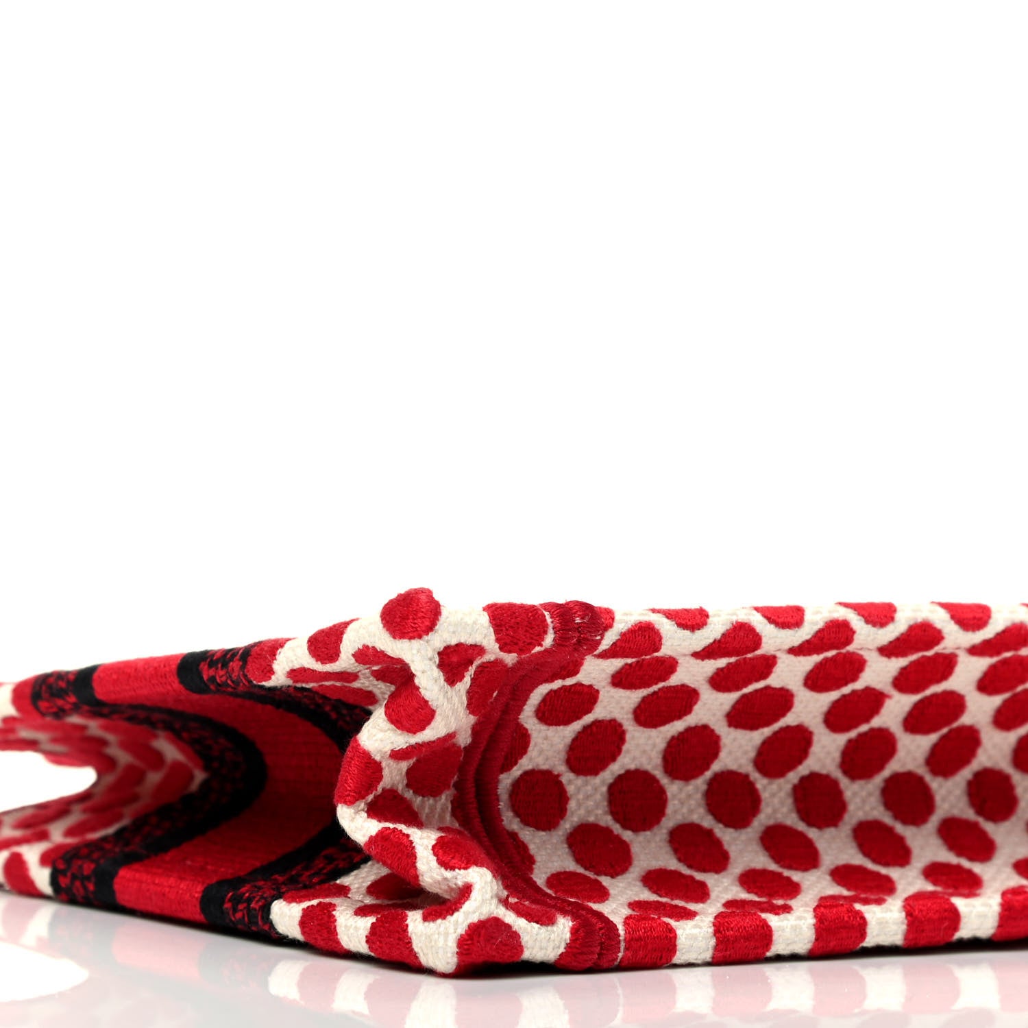 Christian Dior Canvas DiorAmour Dots Mini Book Tote Red 9 of 9