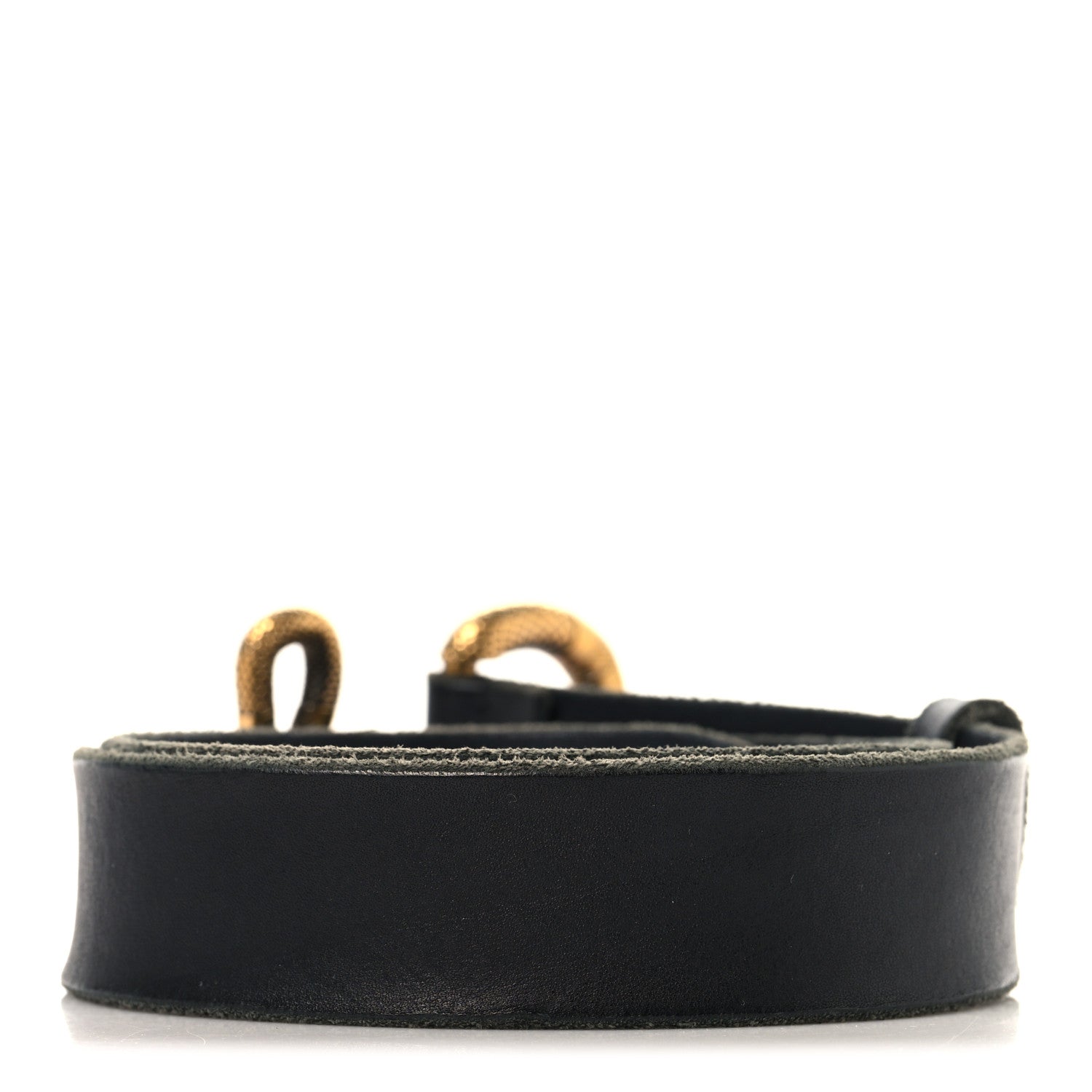 Gucci Calfskin Snake Belt 80 32 Black 2 of 5