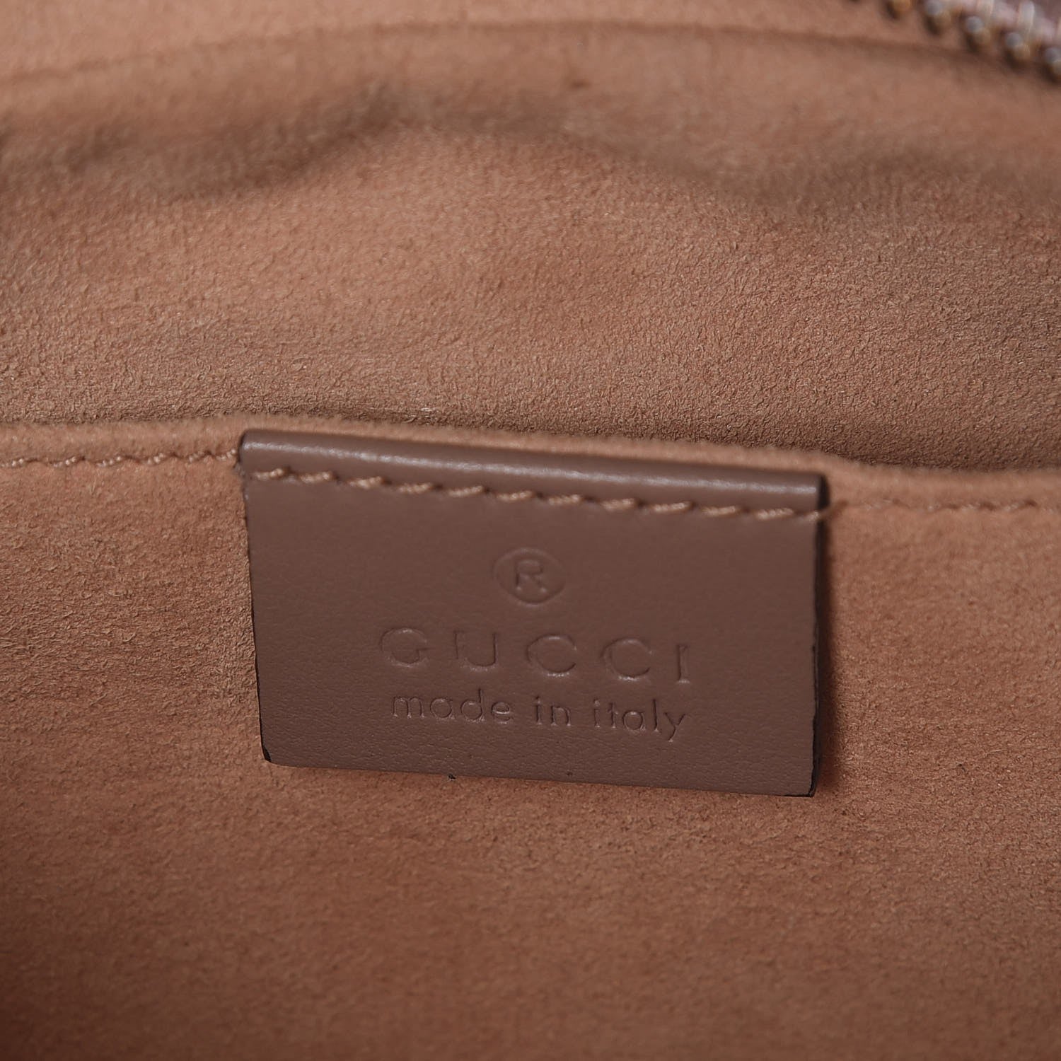 Gucci Calfskin Matelasse Mini GG Marmont Chain Shoulder Bag Nude 6 of 8