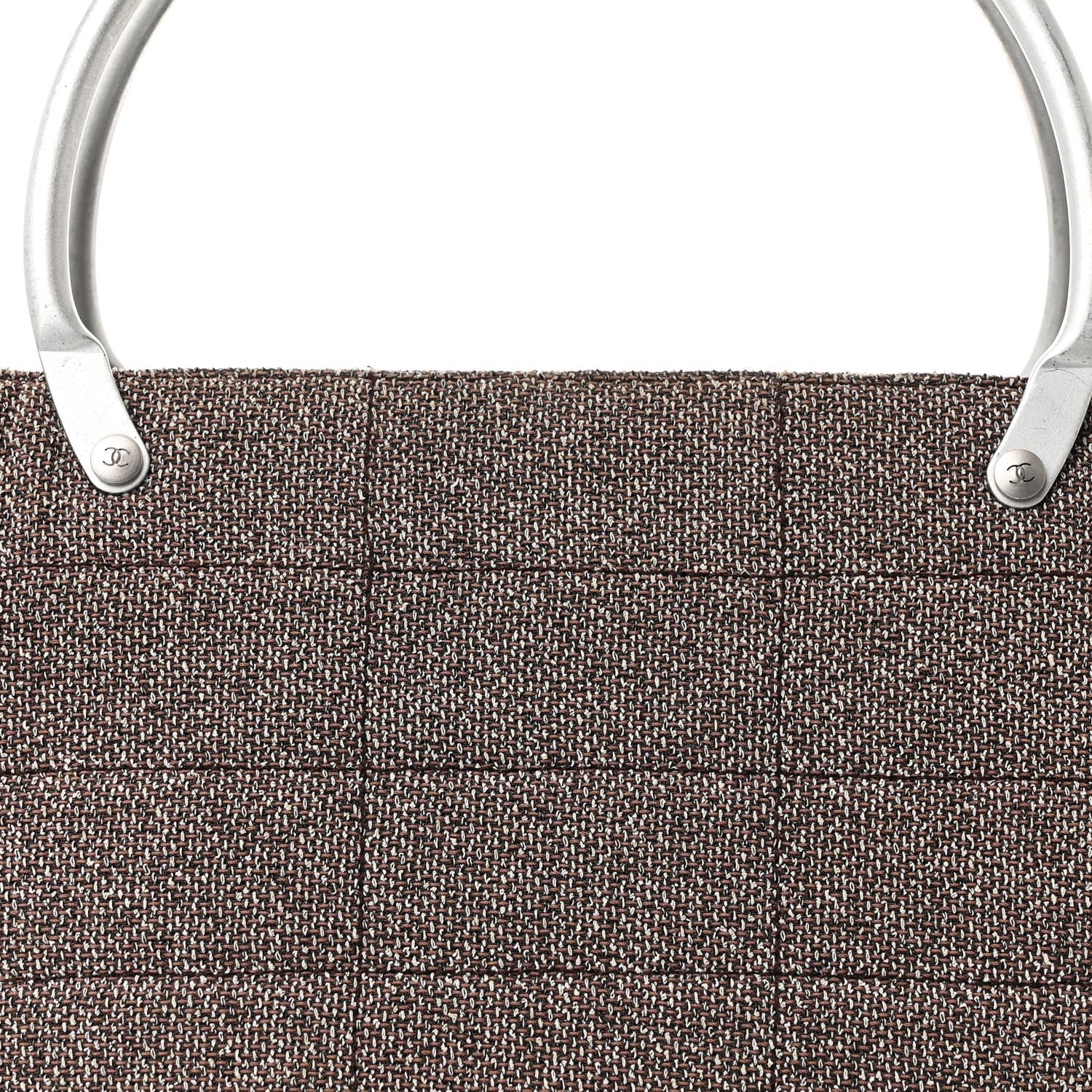 Chanel Tweed Quilted Chocolate Bar Tote Beige 8 of 11