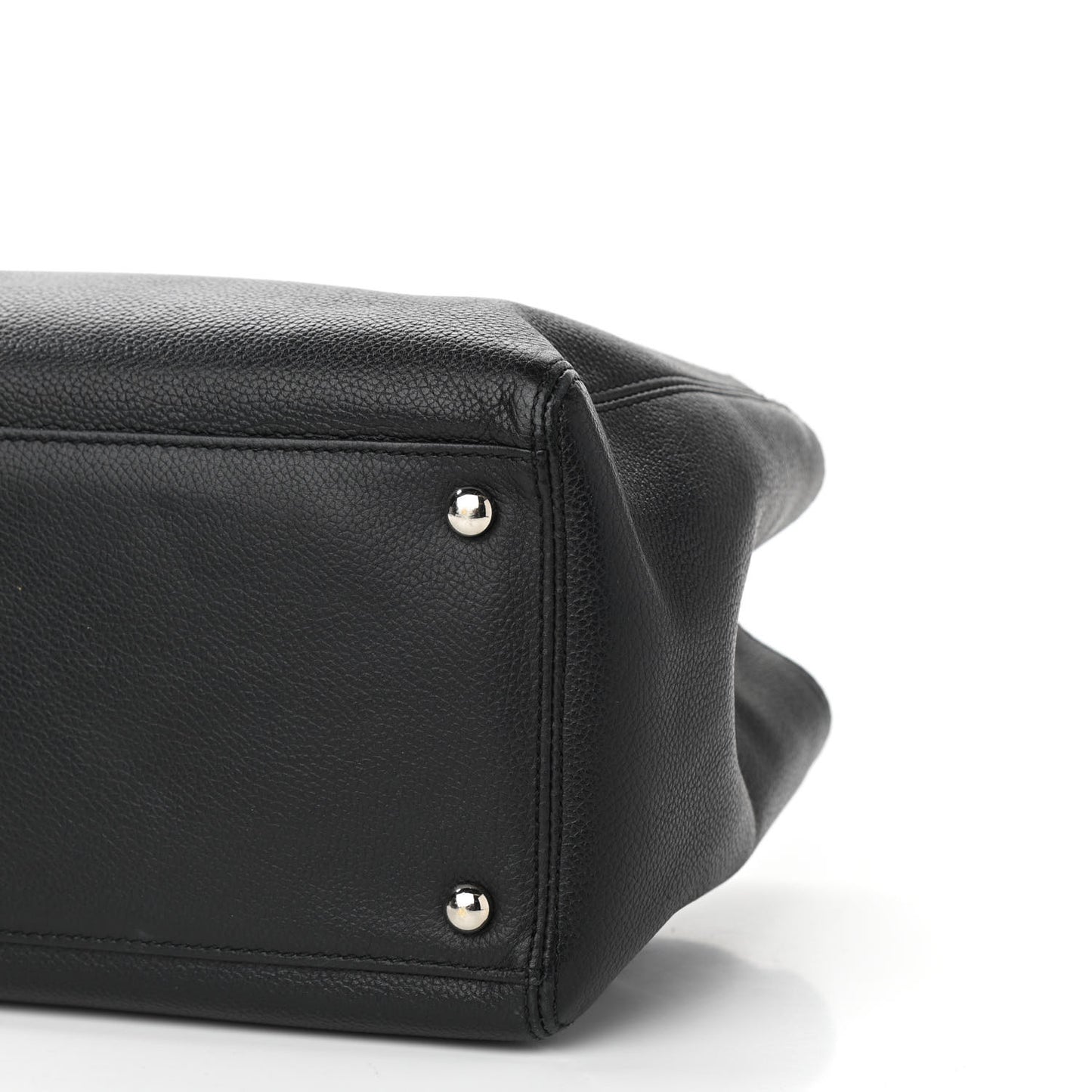 Calfskin Small Cerf Executive Shopper Tote Black