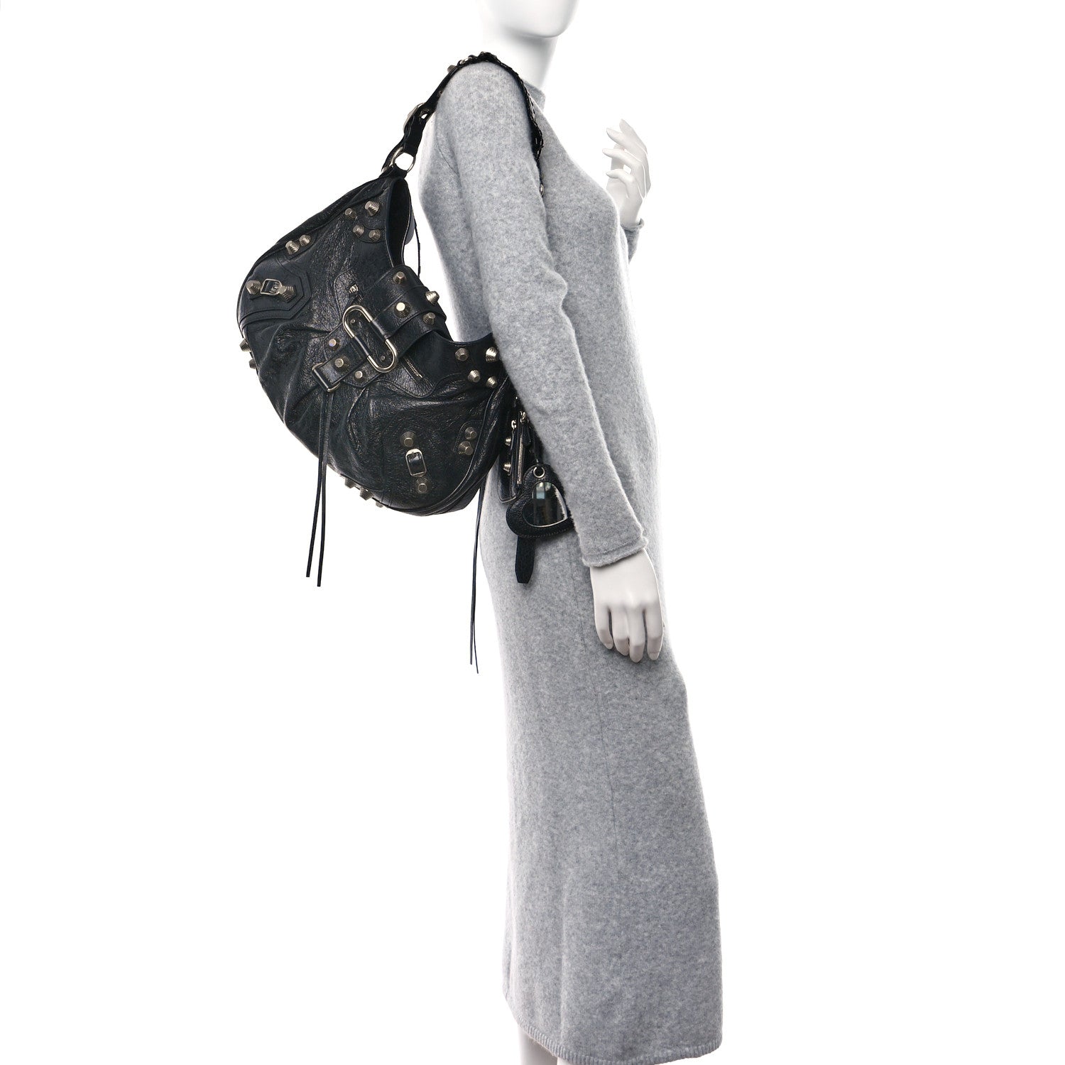 Balenciaga Agneau Arena Large Le Cagole Shoulder Bag Black 2 of 9