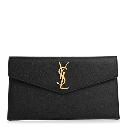 Saint Laurent Grain De Poudre Uptown Pouch Black 1 of 8
