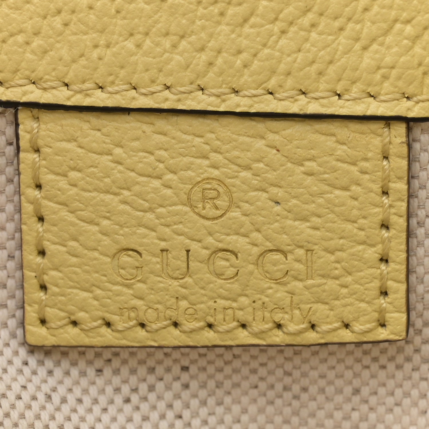Gucci Monogram Jumbo GG Textured Dollar Calfskin Mini Ophidia Bucket Bag Beige Banana 6 of 10