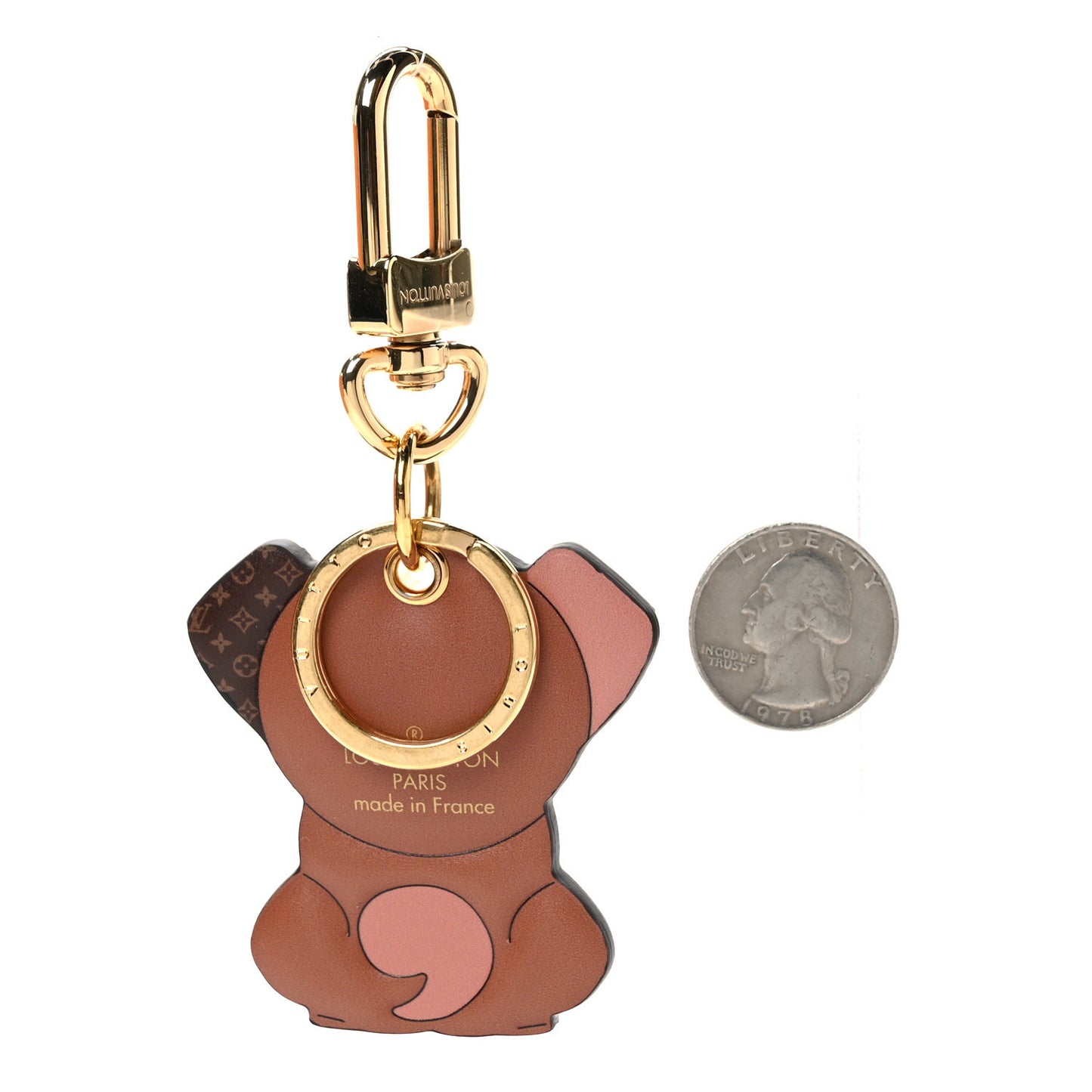 Monogram Puppy Bag Charm Key Holder