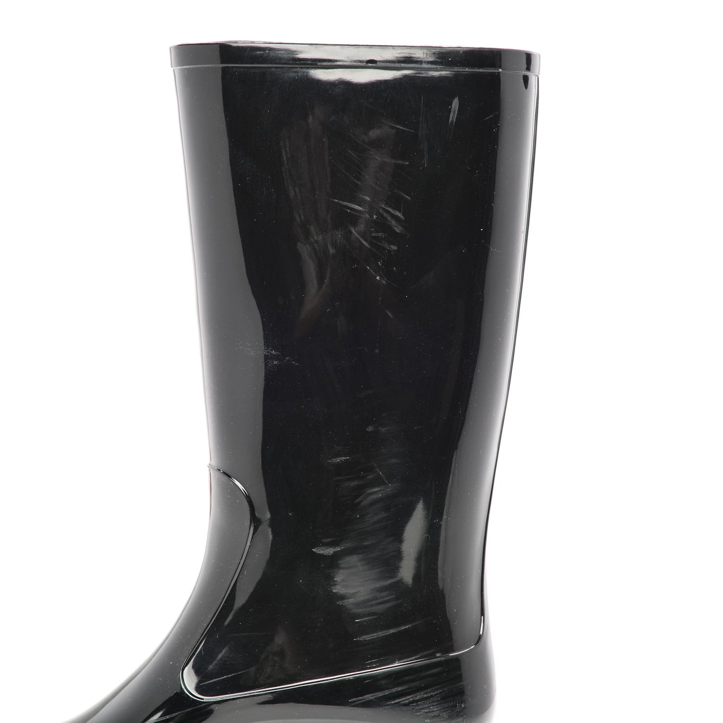 Rubber Camellia Rain Boots 37 Black