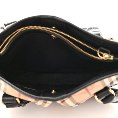 Burberry Haymarket Check Small Northfield Tote Black 7 of 13