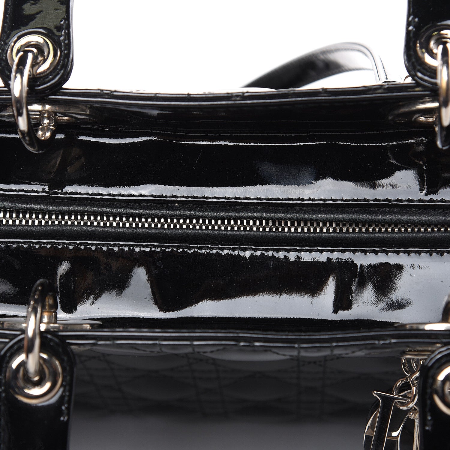 Christian Dior Patent Cannage Large Lady Dior Black 15 of 15