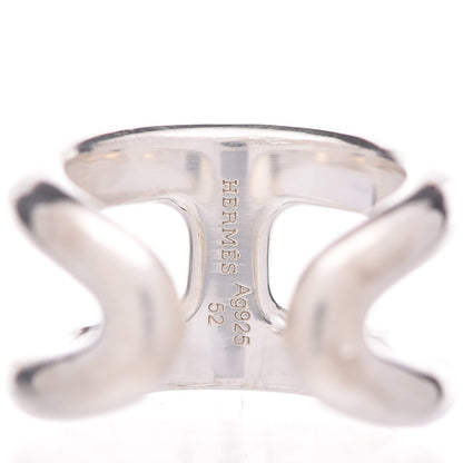 Hermes Sterling Silver Small Osmose Ring 52 6 4 of 4