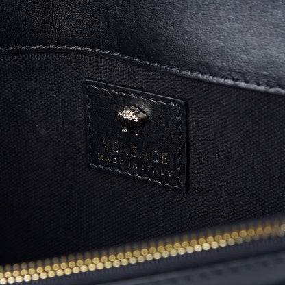 Versace Grained Calfskin Palazzo Chain Evening Bag Black 6 of 8