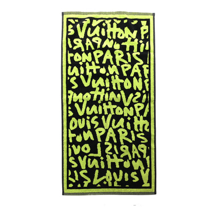Louis Vuitton Cotton Monogram Graffiti Beach Towel Green 3 of 5