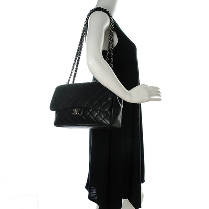 Chanel Caviar Quilted Jumbo Single Flap Black 2 of 8