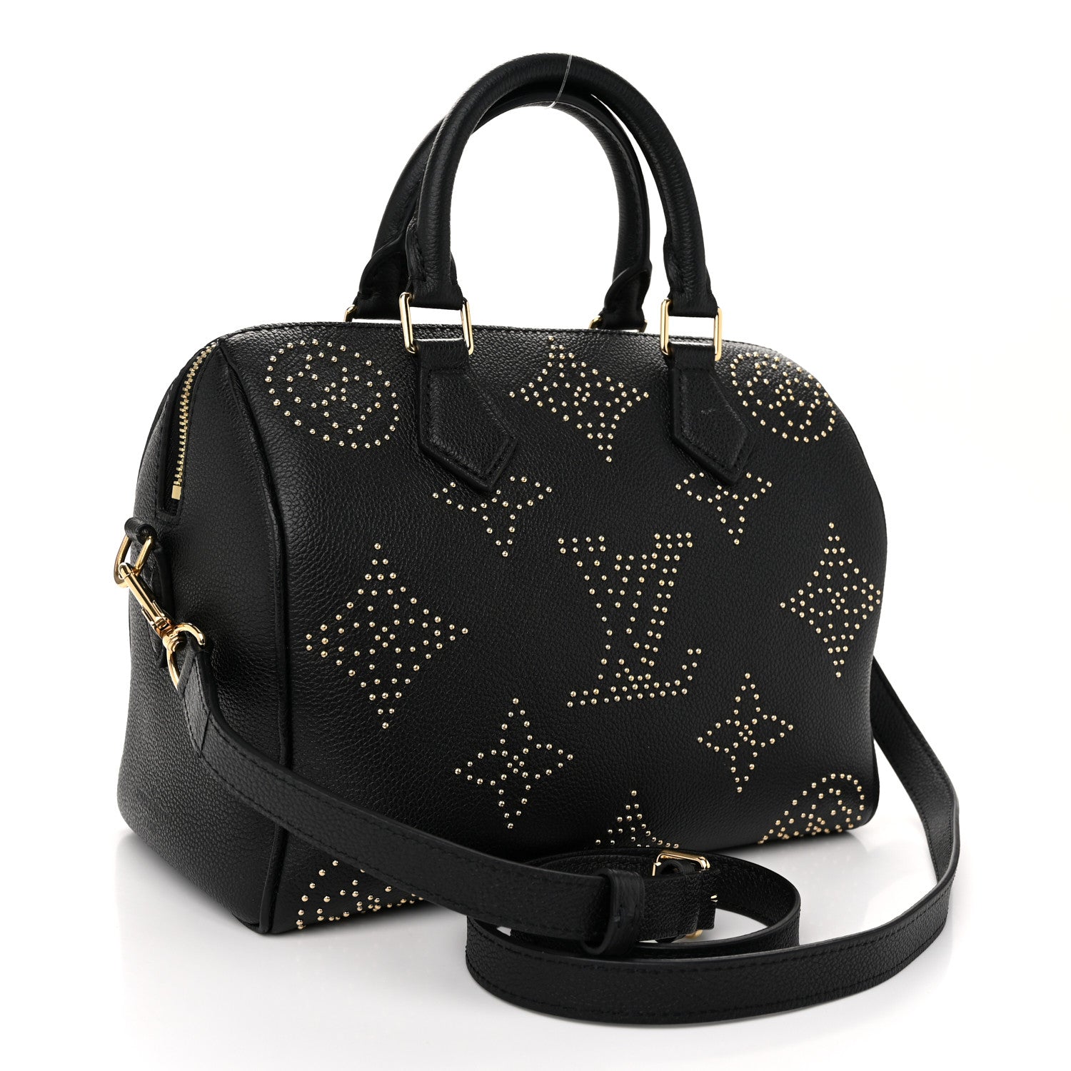 Louis Vuitton Empreinte Monogram Giant Studded Speedy Bandouliere 25 Black 3 of 9