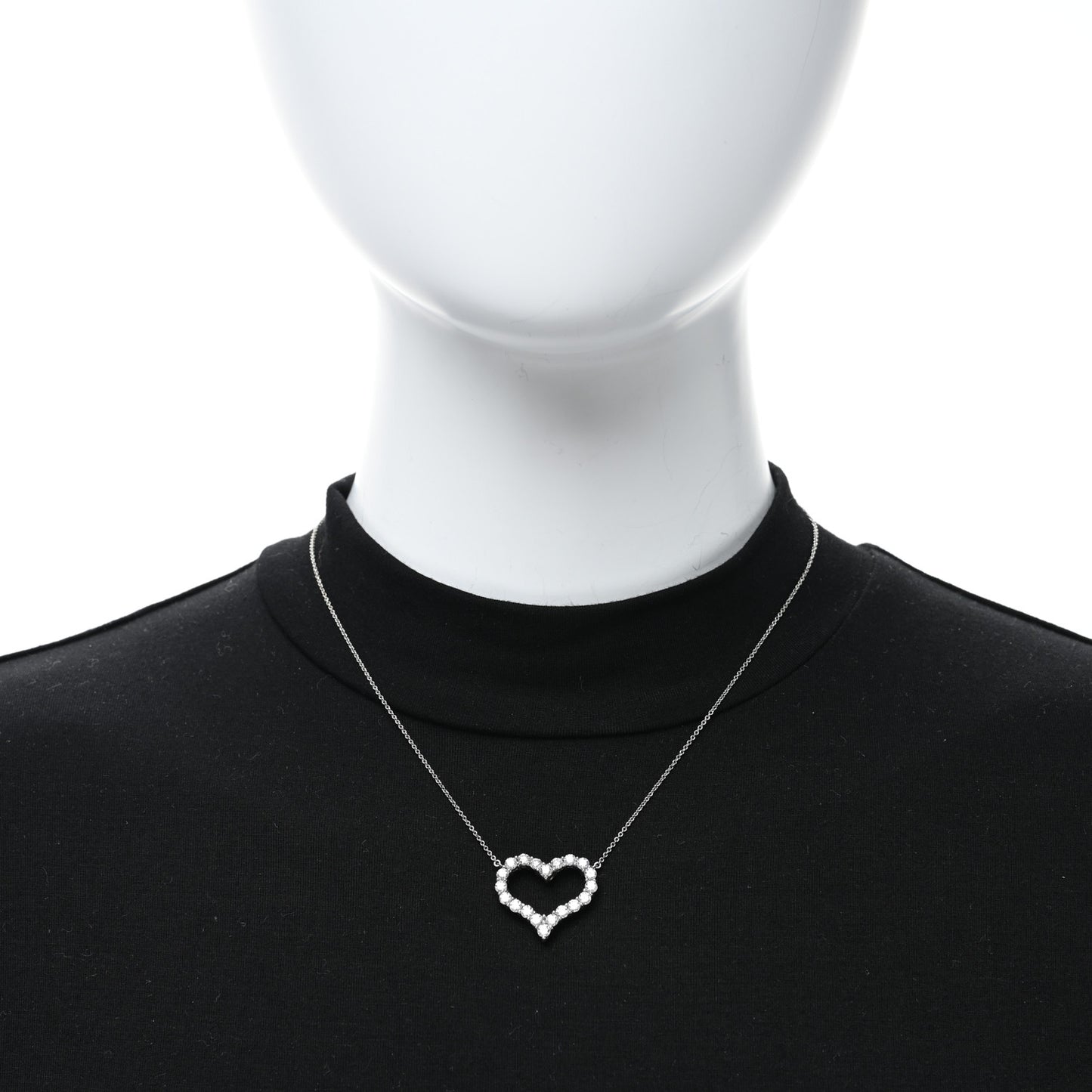 Platinum Diamond 1.96ctw Heart Pendant Necklace