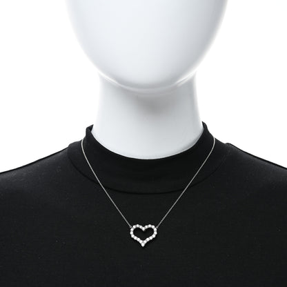 Tiffany Platinum Diamond 1.96ctw Heart Pendant Necklace 3 of 4