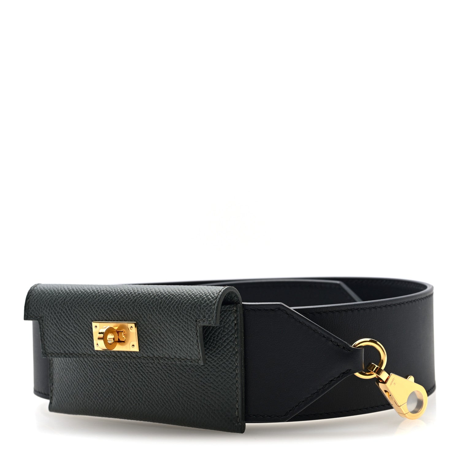Hermes Swift Epsom Pocket Kelly Shoulder Strap Black Vert Mangrove 1 of 5